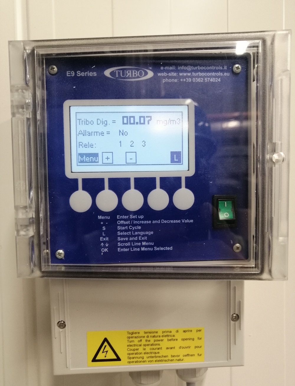 0.07mg/m3 filter emissions dust level after 5 years!